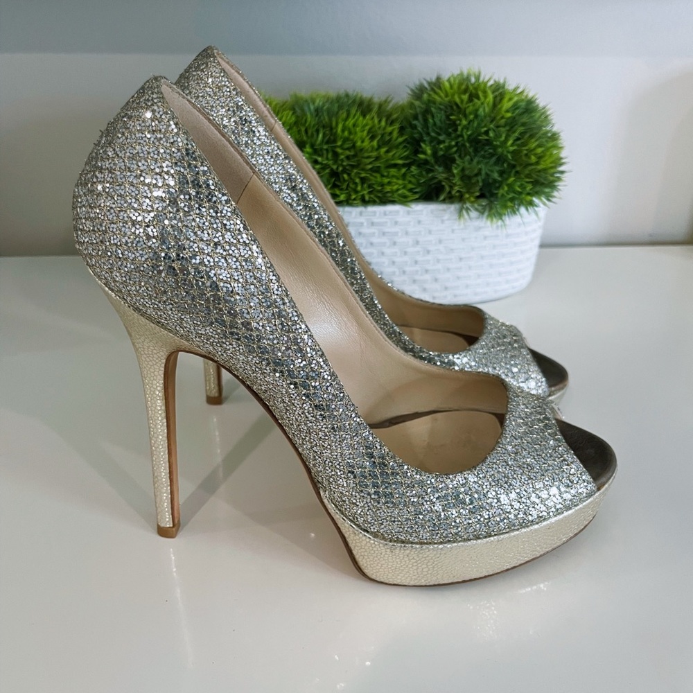 Sparkly Jimmy Choo Heels, size 7 (fits like 6)